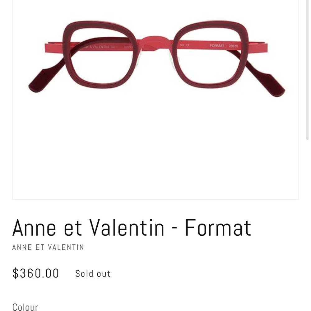 Women's Burgundy Glasses